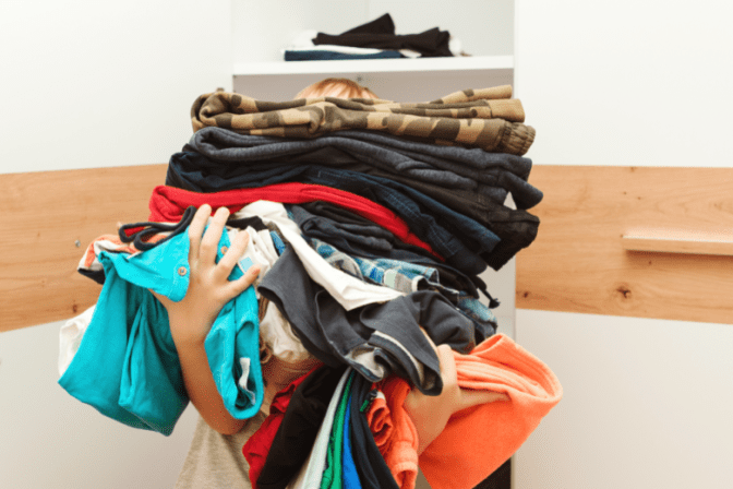 Aimless Clutter turns into hoarding Pile of Clothing