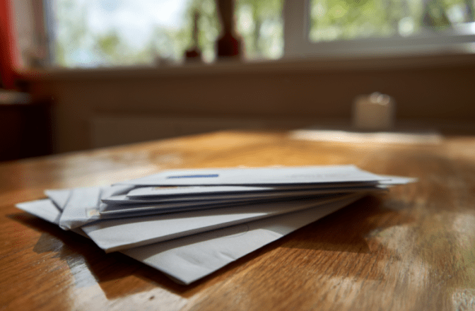 Aimless Clutter turns into hoarding Small Stack of Mail