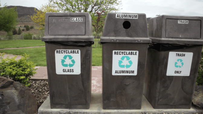 Glass Jars, Recycle Bins