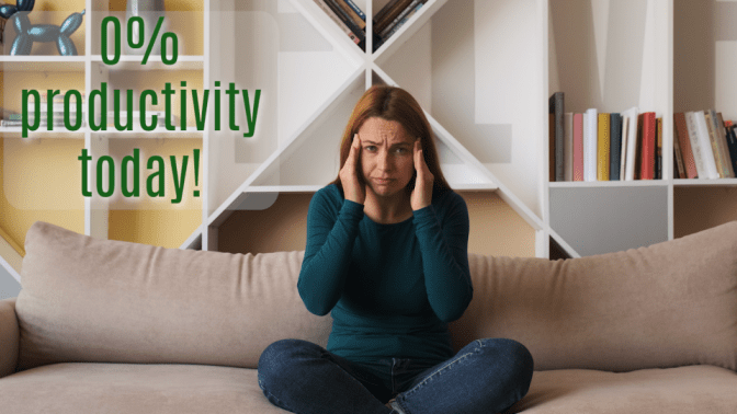 It's Okay to Feel Bad about Hoarding Headache Woman Zero Productivity Today