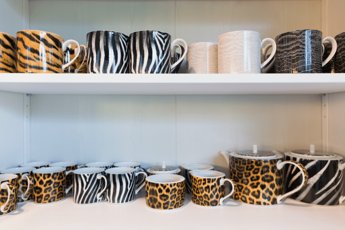 Too Many Cups, Animal Print Coffee Mugs